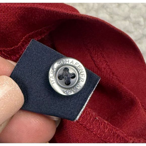 Hart Schaffner Marx Polo Shirt Mens Red Short Sleeve Casual Comfort Size Medium - Picture 8 of 8